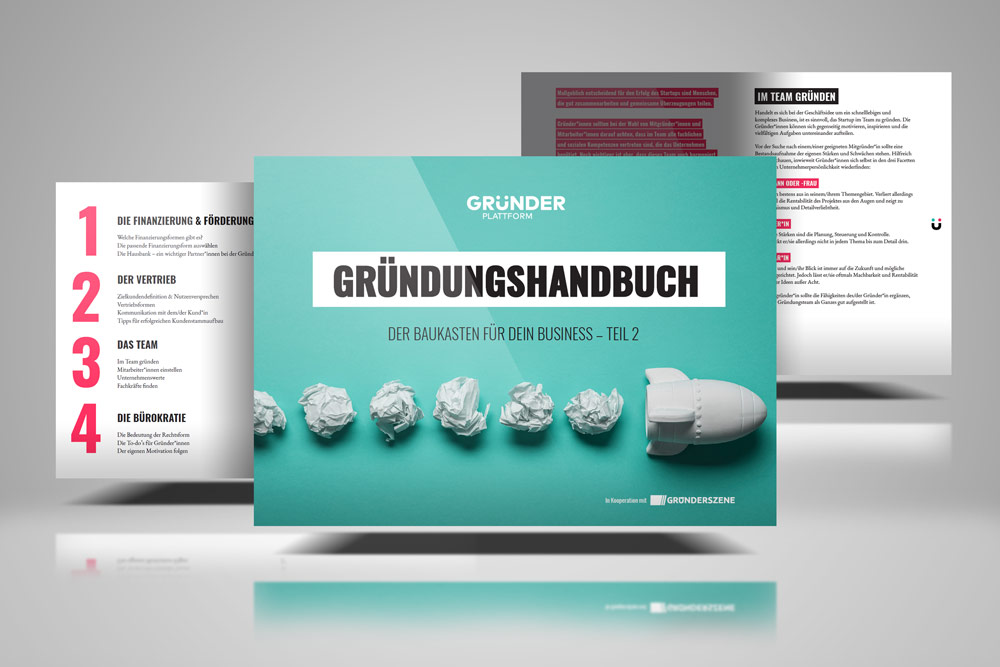 Vorschaubilder aus dem Gründungshandbuch Teil 2