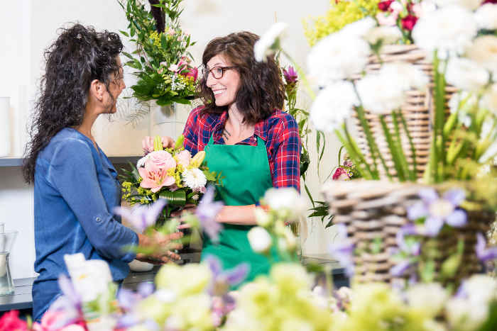 Beratung beim Kauf von Blumen