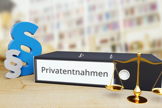 Aktenordner mit Etikett "privatentnahmen"