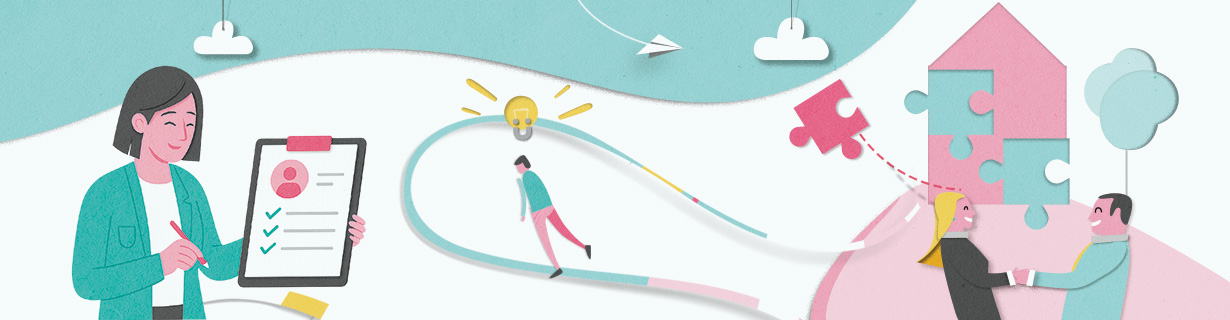 Eine weibliche Person mit einem Klemmbrett, die Berufsbetreuer ist.