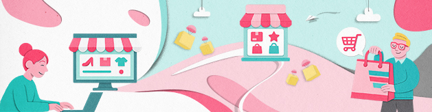 Eine Illustration zum Thema ebay-Shop eröffnen.