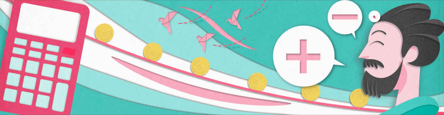 Taschenrechner zeiht Geld an Taschenrechner zeiht Geld an