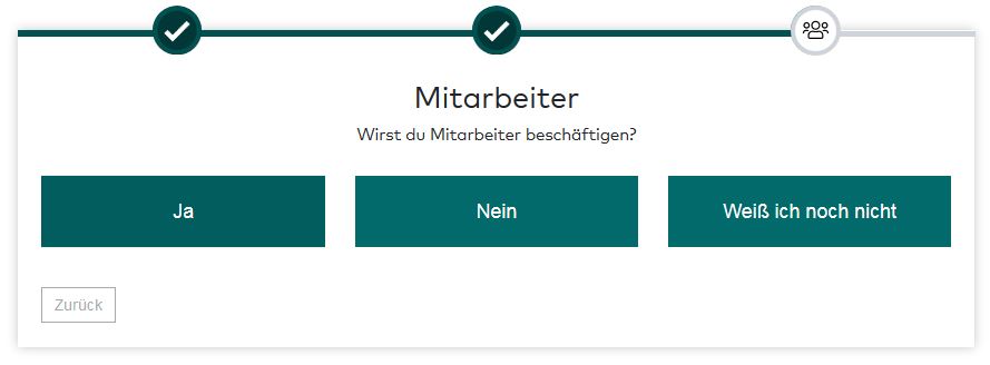 Screenshot der Mitarbeiterbeschäftigung in der Start-Anleitung Screenshot der Mitarbeiterbeschäftigung in der Start-Anleitung