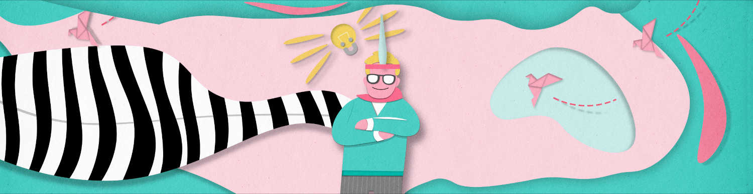 Eine Person verkleidet sich als Zebra-Einhorn Eine Person verkleidet sich als Zebra-Einhorn