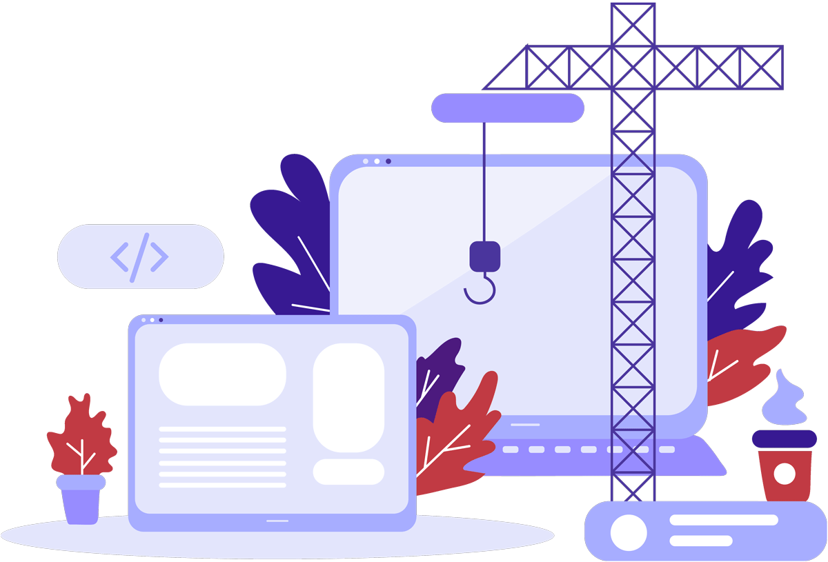 Illustration einer gebauten Seite