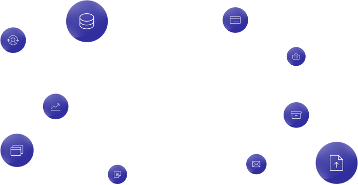 Abstract tech background with digital lines and system integration theme