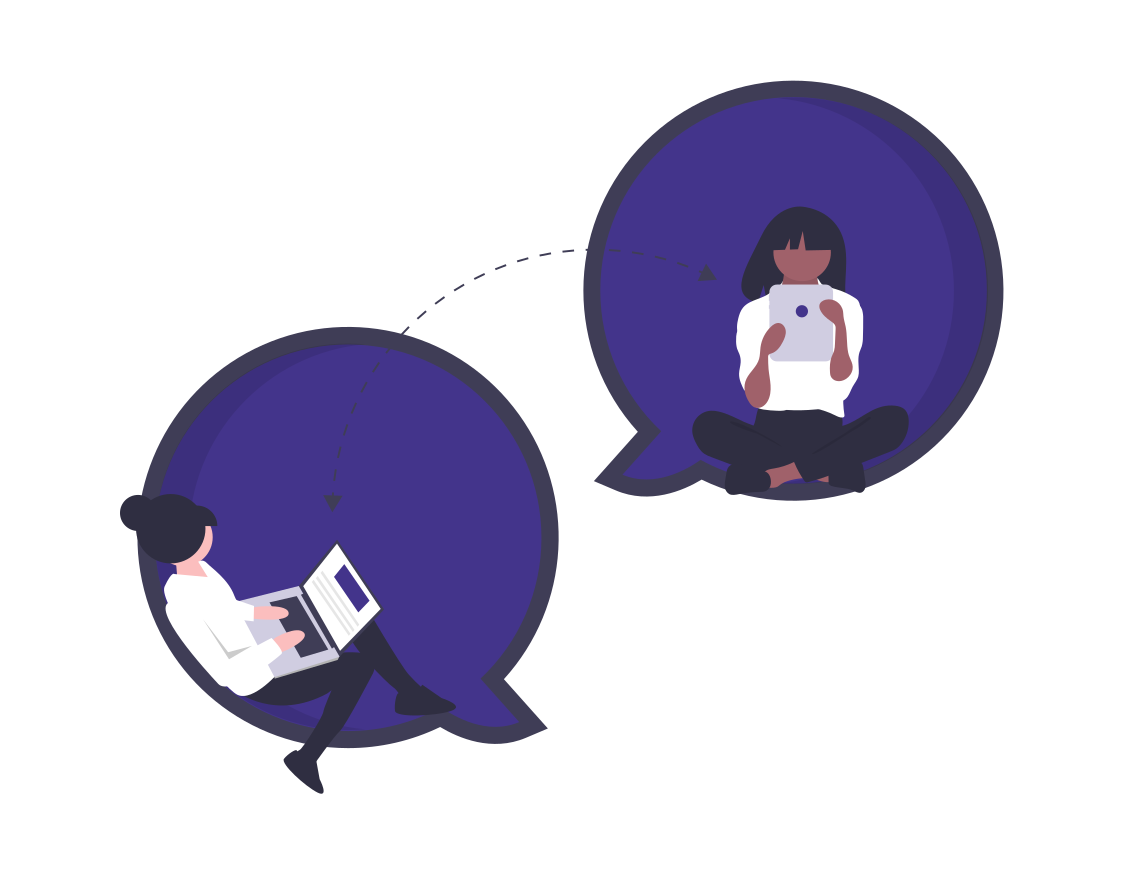 Illustration online beratung