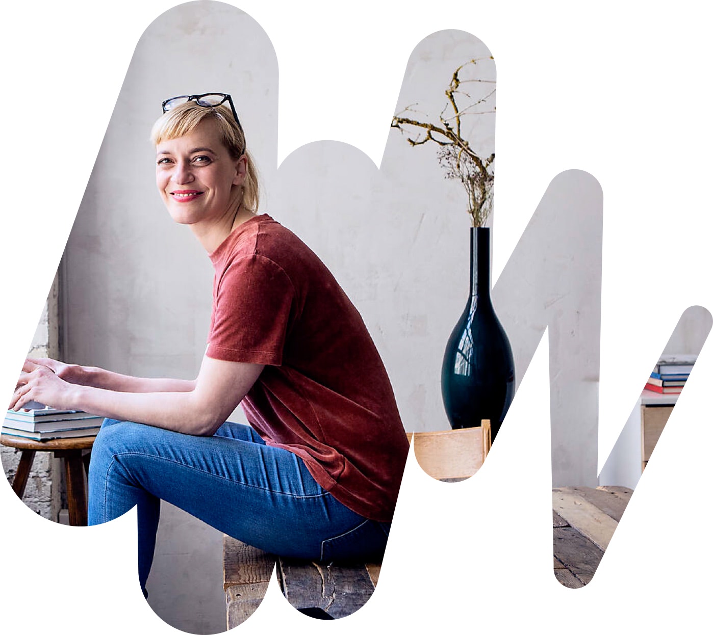 Porträt einer sitzenden Frau