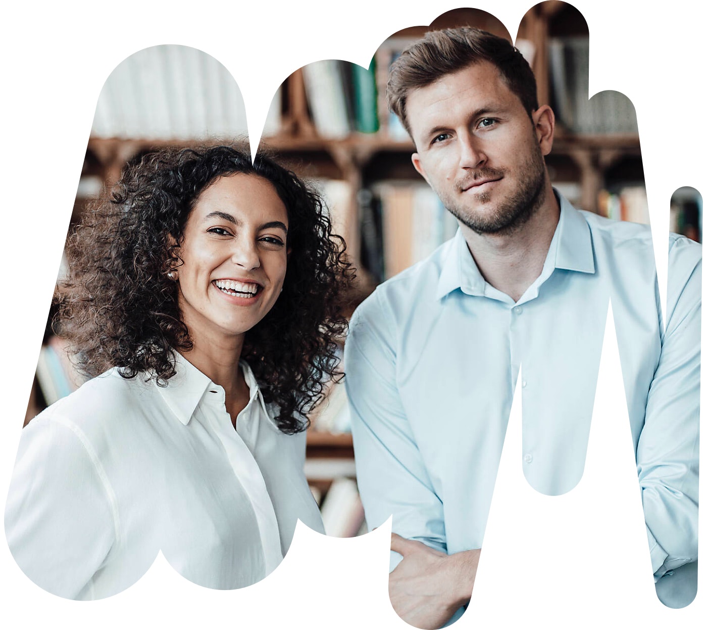 Zwei Personen nebeneinander