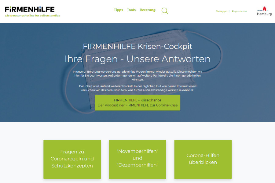 FIRMENHILFE Corona Cockpit