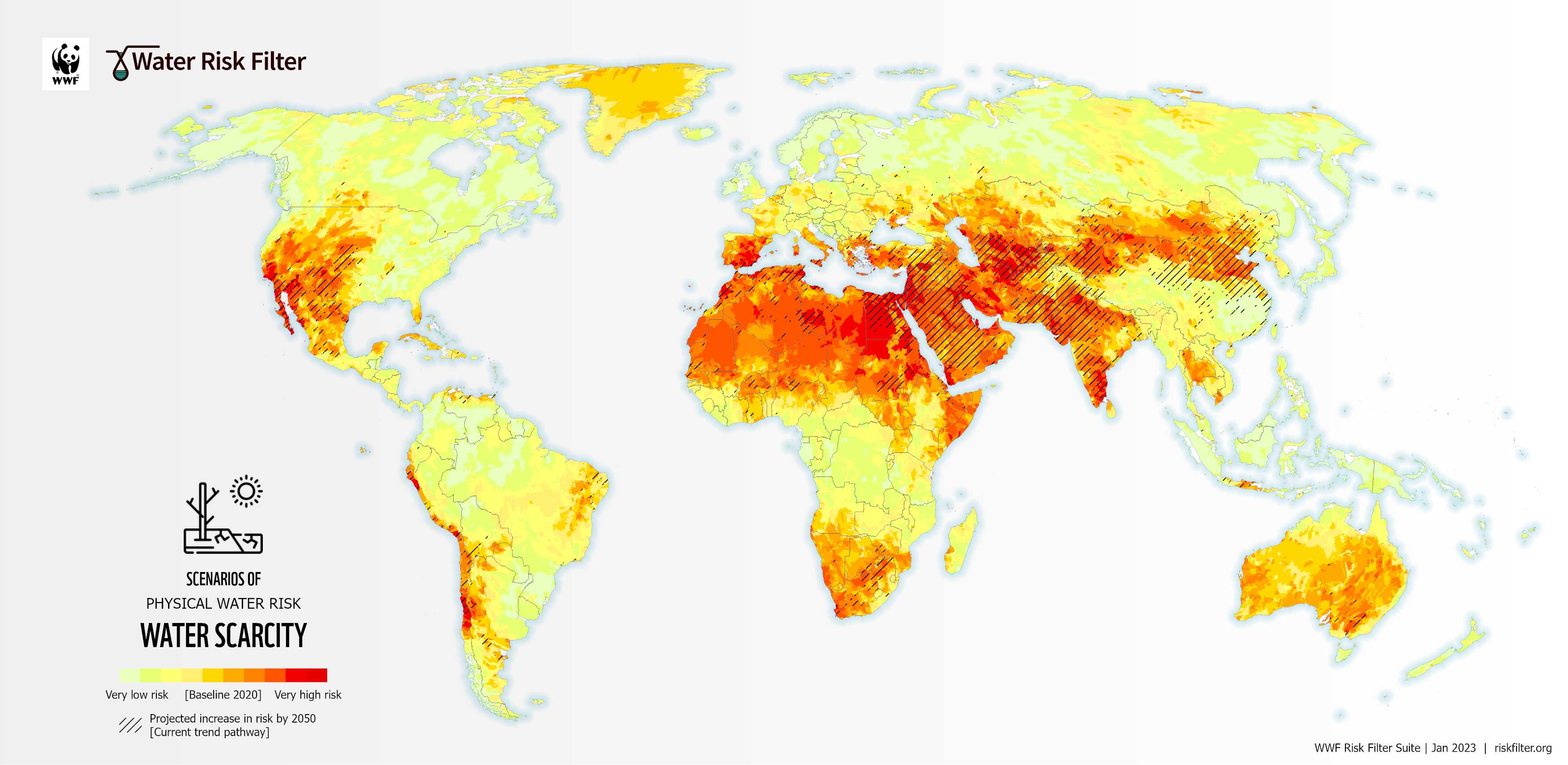 WRF_2021_GLO_11WaterScarcity_CurrentTrend_2050_riskChangeHatch_Light.png