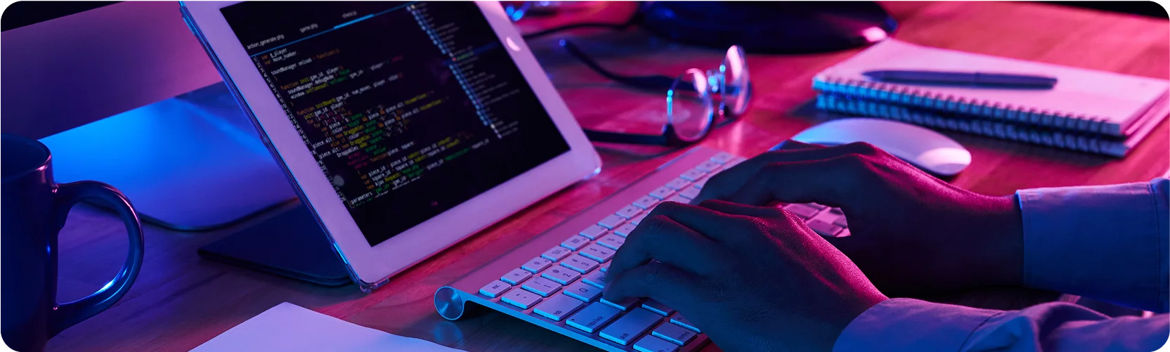 What_is_a_web_application_secondary.webp image showing a user typing in a code editor