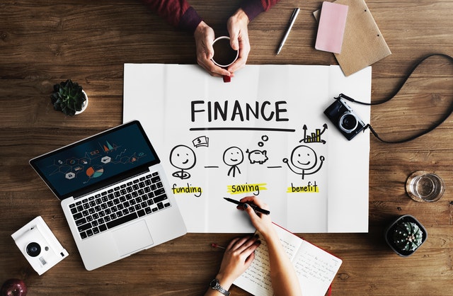 Two people planning financial stuff