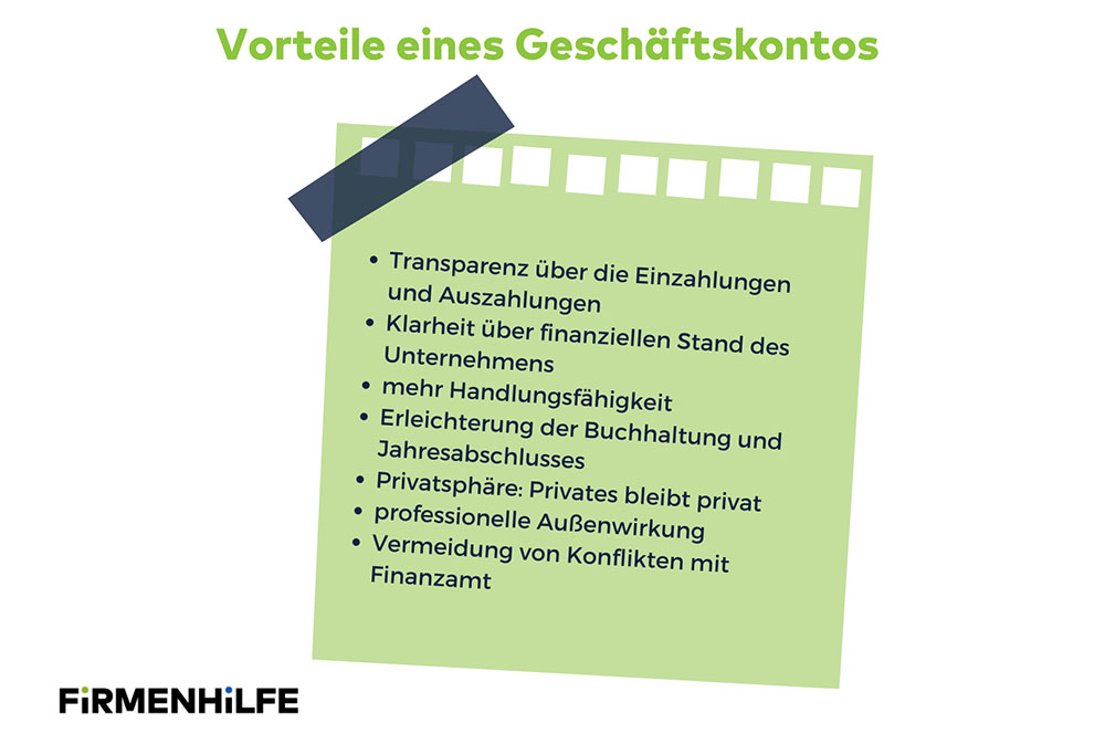 Vorteile eines Geschäftskontos