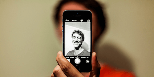 developing an app person taking a selfie