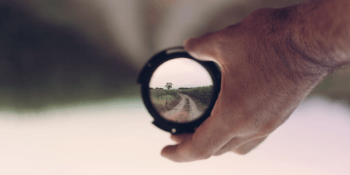 look through a lense