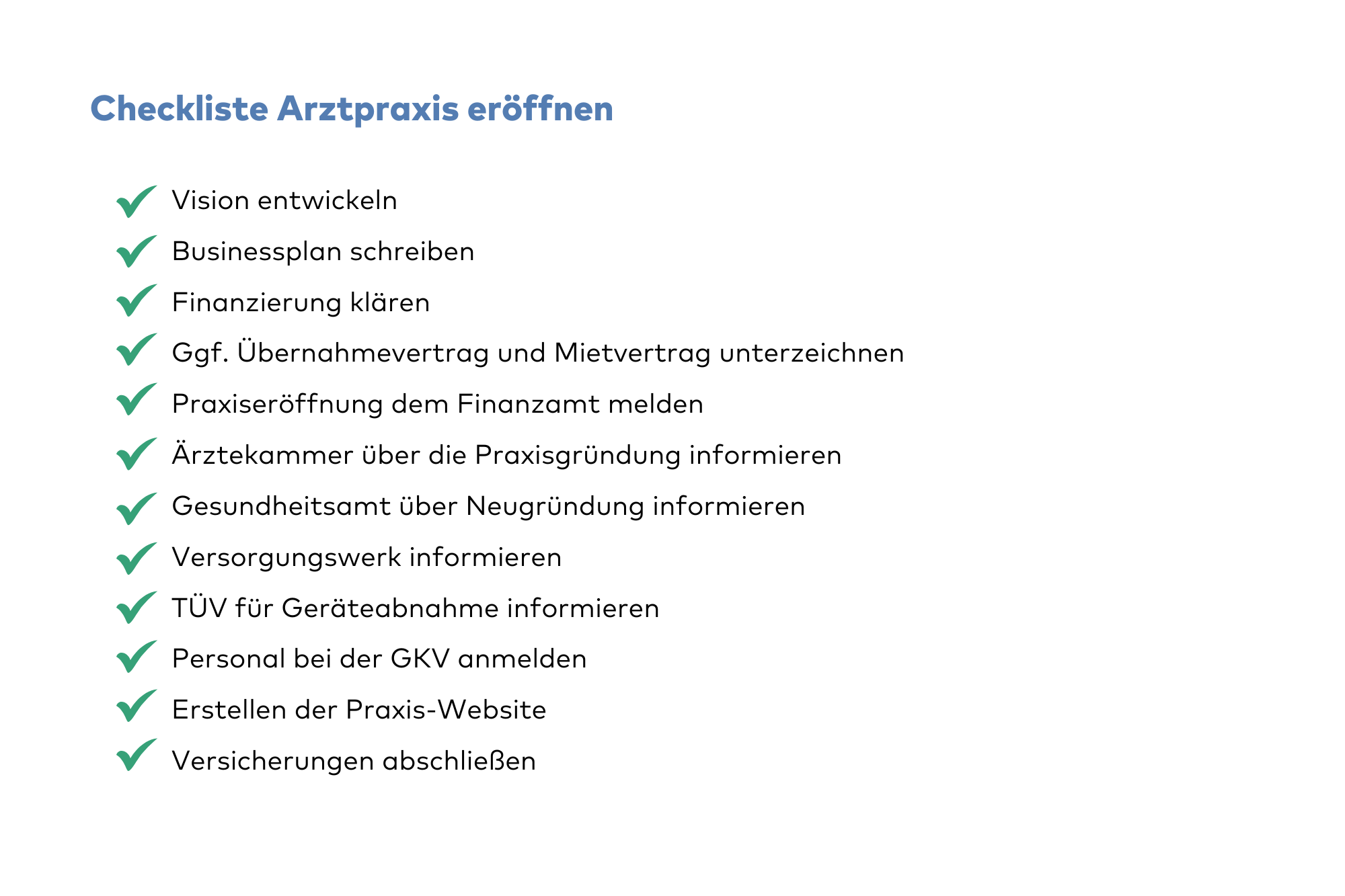 Sbp Checklist Checkliste Zur Praxisgründung , Checkliste für Praxisgründer zum ...